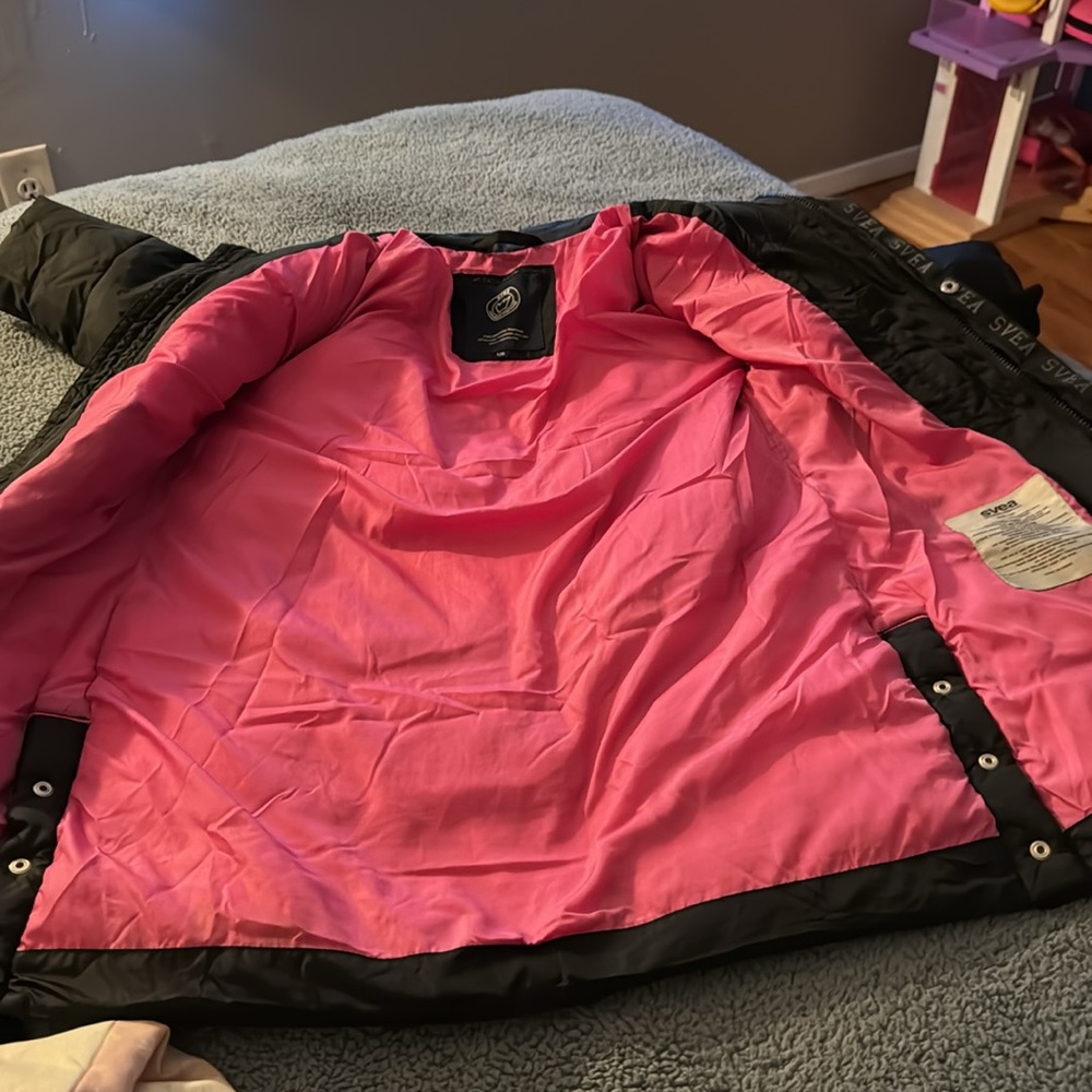 Svea jacket for a 5-6 year old. Long jacket beyond knees